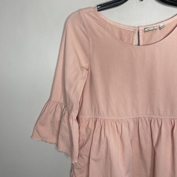 ANTHROPOLOGIE Holding Horses Dress Womens 6 Pink Dip Dye Mini Cotton Pockets - Picture 3 of 11